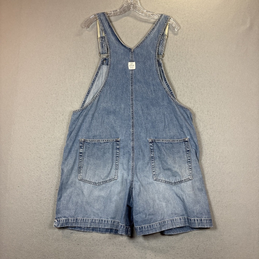 VTG GAP Denim Women's XL Blue Overalls Bib Shortalls Festival Y2K 12/2000 - Picture 4 of 11